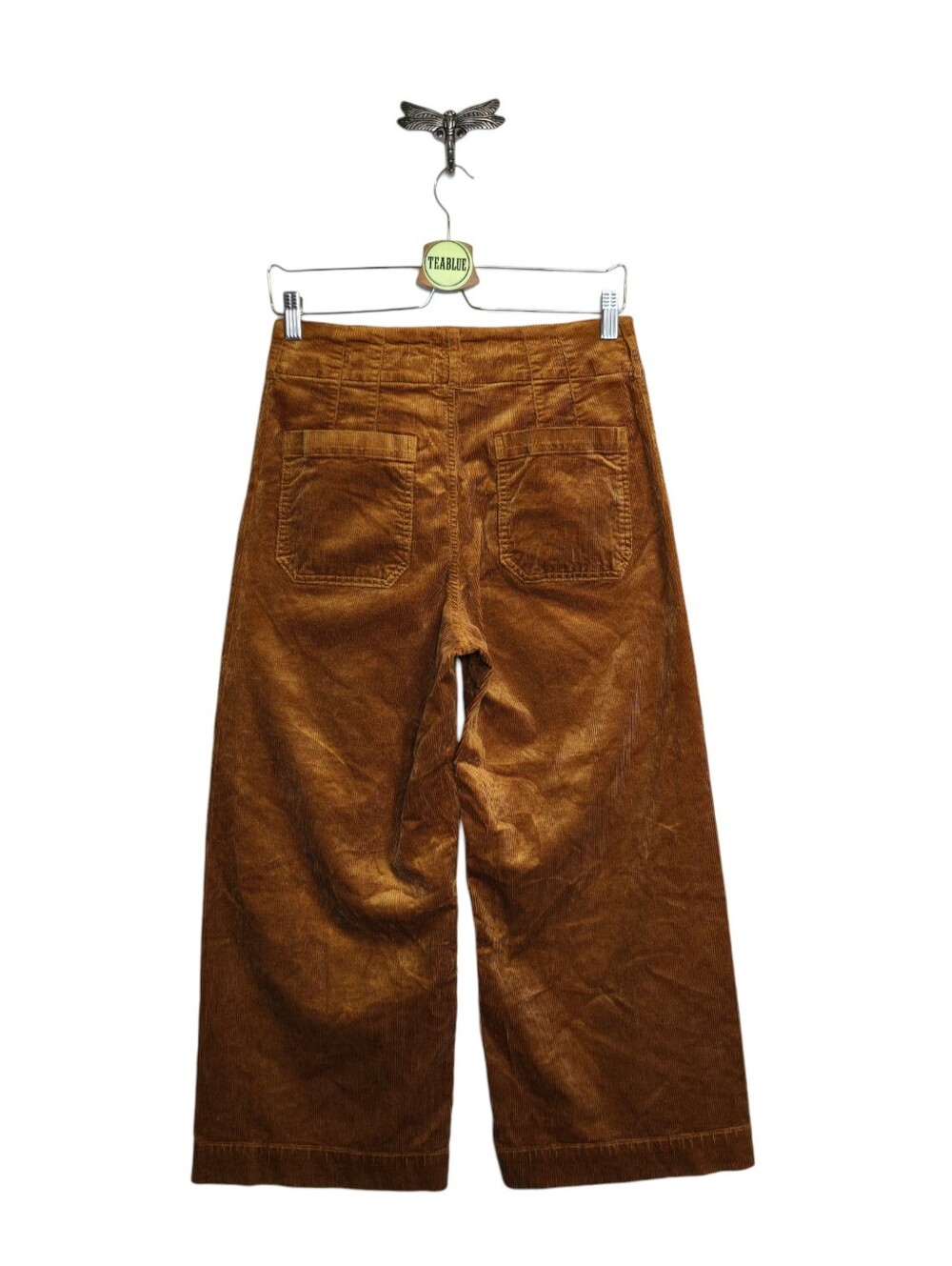 Maeve Colette Corduroy Crop Wide-Leg Pants Caramel 29p - Picture 3 of 12